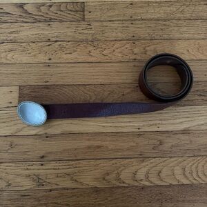 Women's Brown and Silver Belt